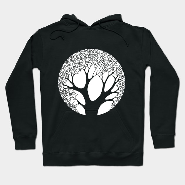 black and white tree design Hoodie by thetreealien